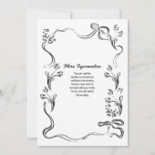 手書きお洒落ブライダルシャワー 招待状 (裏面)