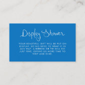 手書きお洒落ブルーディスプレイシャワー エンクロージャーカード (正面)