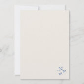 手書きお洒落ヴィンテージブ結婚ルー 招待状 (裏面)