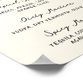 手書きお洒落予測できなカクテルメニュー ポスター (角)