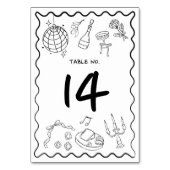 手書きお洒落手書き予測できな結婚の テーブルナンバー (裏面)