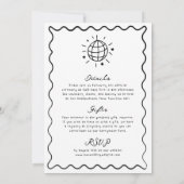 手書きお洒落手書き結婚の 招待状 (裏面)