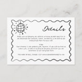 手書きお洒落手書き結婚詳細 エンクロージャーカード (正面)
