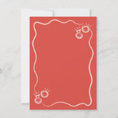 手書きお洒落日付の保結婚存 招待状 (裏面)