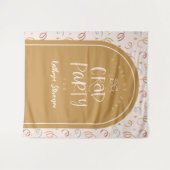 手書きお洒落紙吹雪グラードパーティー背景 タペストリー (正面(横))