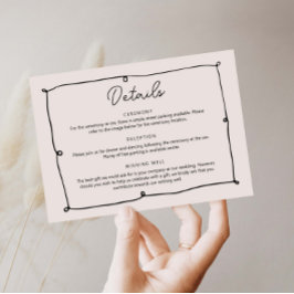 手書きお洒落縁ど詳細格納装置 招待状