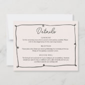 手書きお洒落縁ど詳細格納装置 招待状 (正面)