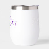 手書きかわいらしスクリプトの紫色の名カスタム前 (左面)