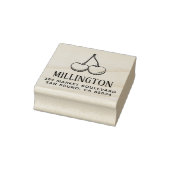 手書きさくらんぼファミリ名と差出人住所 ラバースタンプ (スタンプ)