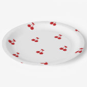 手書きさくらんぼ上手書きお洒落 ペーパープレート (アングル)