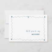 手書きされるメイド・オブ・オーナー（花嫁付き添い人）提案カード 招待状 (正面)
