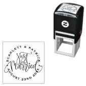 手書きたった今結婚しました発表 セルフインキングスタンプ (インサイチュ)