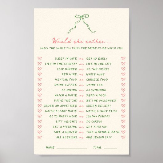 手書きでダウンロード可能な彼女はむしろゲーム ポスター (正面)