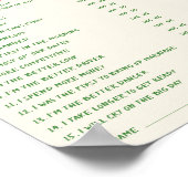 手書きでダウンロード可能な彼女はゲームを言った ポスター (角)