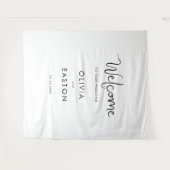 手書きで我々のサイン結婚を歓迎 タペストリー (正面(横))