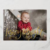 手書きで明メリーるい写真 箔シーズンカード (正面)