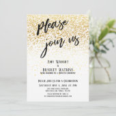 手書きで是非ご参加ください コンフェッティ レセプション 招待状 (スタンド正面)