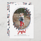 手書きで楽しい休暇の写真 シーズンカード (正面/裏面)