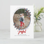 手書きで楽しい休暇の写真 シーズンカード (スタンド正面)