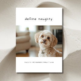 手書きで犬のいけなペットのクリスマスフォトを定義 シーズンカード