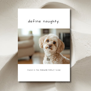 手書きで犬のいけなペットのクリスマスフォトを定義 シーズンカード