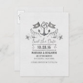 手書きで航海の日付いかりはがきを保存 案内ポストカード (正面/裏面)