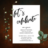 手書きでLet's Celebrate ウェディング レセプション 招待状