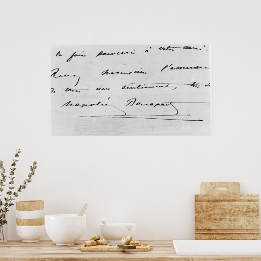 手書きと署名 ポスター (キッチン)