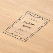 手書きのかわいいお洒落台本結婚の アクリル招待状 (レイダウン)