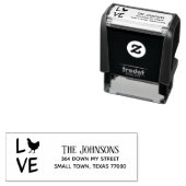 手書きのかわいいラブチキン セルフインキングスタンプ (インサイチュ)