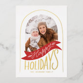 手書きのアーチ写真 箔シーズンカード (正面)