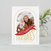 手書きのアーチ写真 箔シーズンカード (立ち正面)