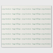 手書きのインクグリーンアップルクリームホリデーカスタム ラッピングペーパー (フラット)