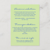 手書きのカラフルなレトロモダンウェディング詳細 エンクロージャーカード (正面)