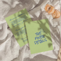 手書きのカラフルなレトロモダンウェディング詳細