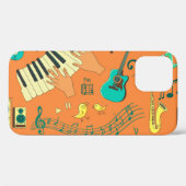 手書きのカラフル音楽パターン Case-Mate iPhoneケース (裏面 (横))