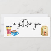 手書きのギフト証明書 コーヒー事業 招待状 (正面)