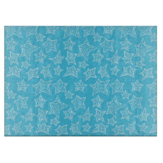 手書きのクリスマススター カッティングボード (正面)