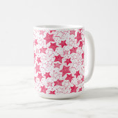 手書きのクリスマススター コーヒーマグカップ (正面右)