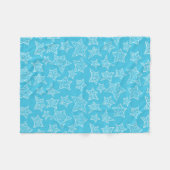 手書きのクリスマススター フリースブランケット (正面(横))