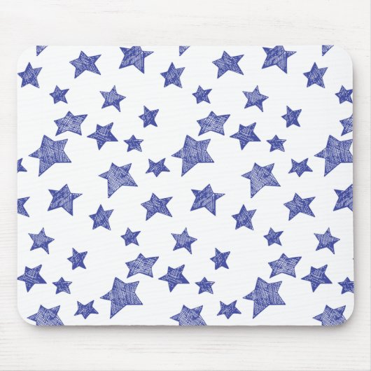 手書きのクリスマススター マウスパッド (正面)