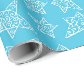 手書きのクリスマススター ラッピングペーパー (ロールコーナー)