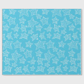 手書きのクリスマススター ラッピングペーパー (フラット)