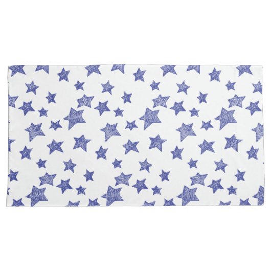 手書きのクリスマススター 枕カバー (正面右)