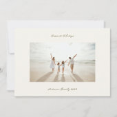 手書きのクリスマスモス緑のインクベージュ写真 シーズンカード (正面)