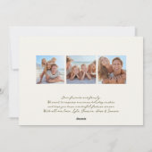 手書きのクリスマスモス緑のインクベージュ写真 シーズンカード (裏面)