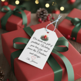 手書きのクリスマス ギフトタグ