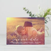 手書きのスクリプトでおめでたい日を保存するお知らせ セーブザデート (スタンド正面)