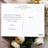 手書きのスクリプト宗教的洗礼感謝 ポストカード