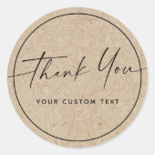 手書きのスクリプト感謝していビジネスKraftの外観 ラウンドシール (正面)